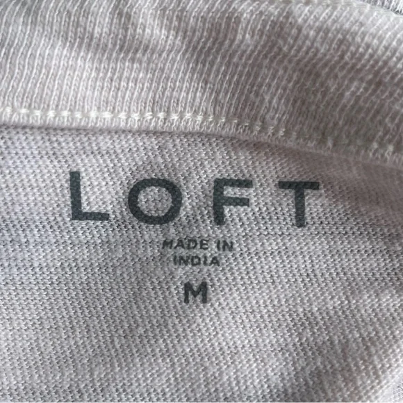 •LOFT• Black/White Striped Boatneck Top - Size Medium - Picture 2 of 7